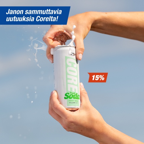 Janon sammuttavia uutuuksia Corelta 15 %